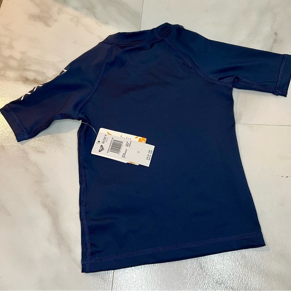 Roxy Whole Hearted UPF 50 Short Sleeve Rashguard blue size 3 NWT - Picture 8 of 8